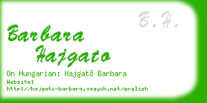 barbara hajgato business card